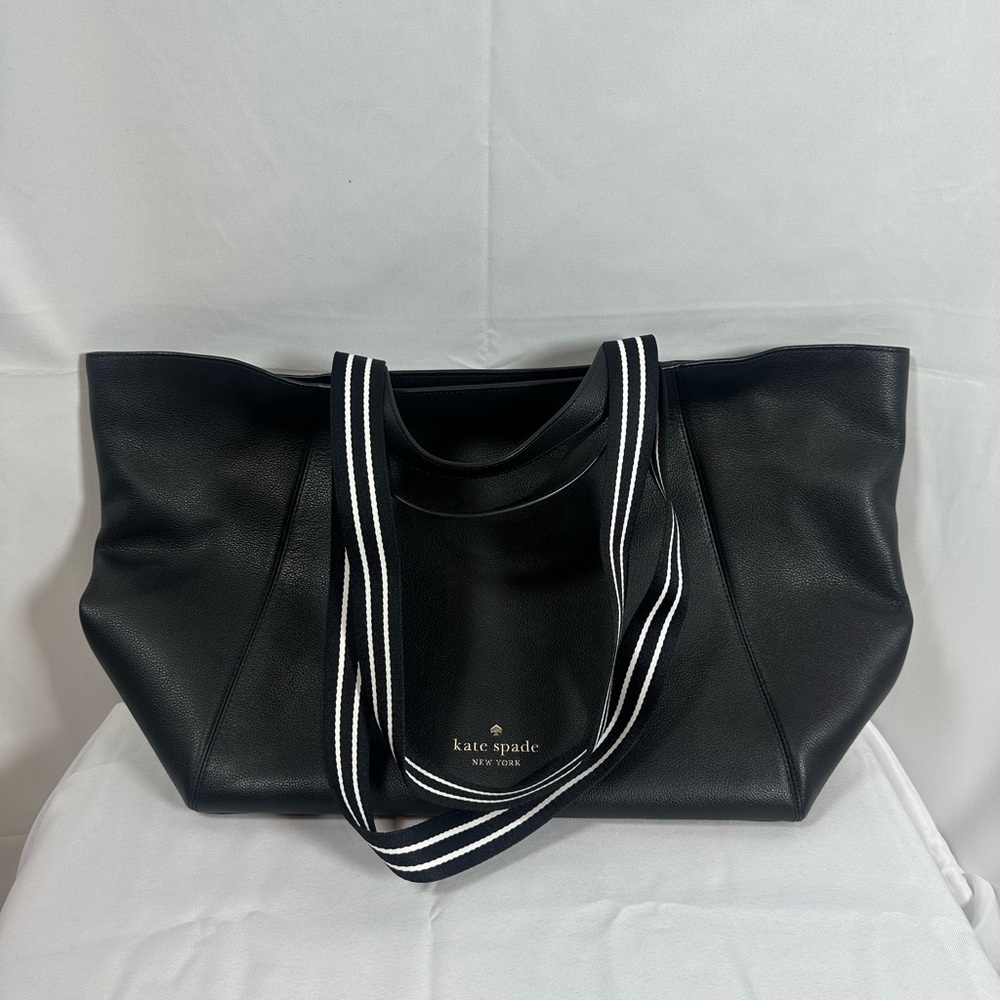 Kate Spade Black Pebbled Leather Black Tote